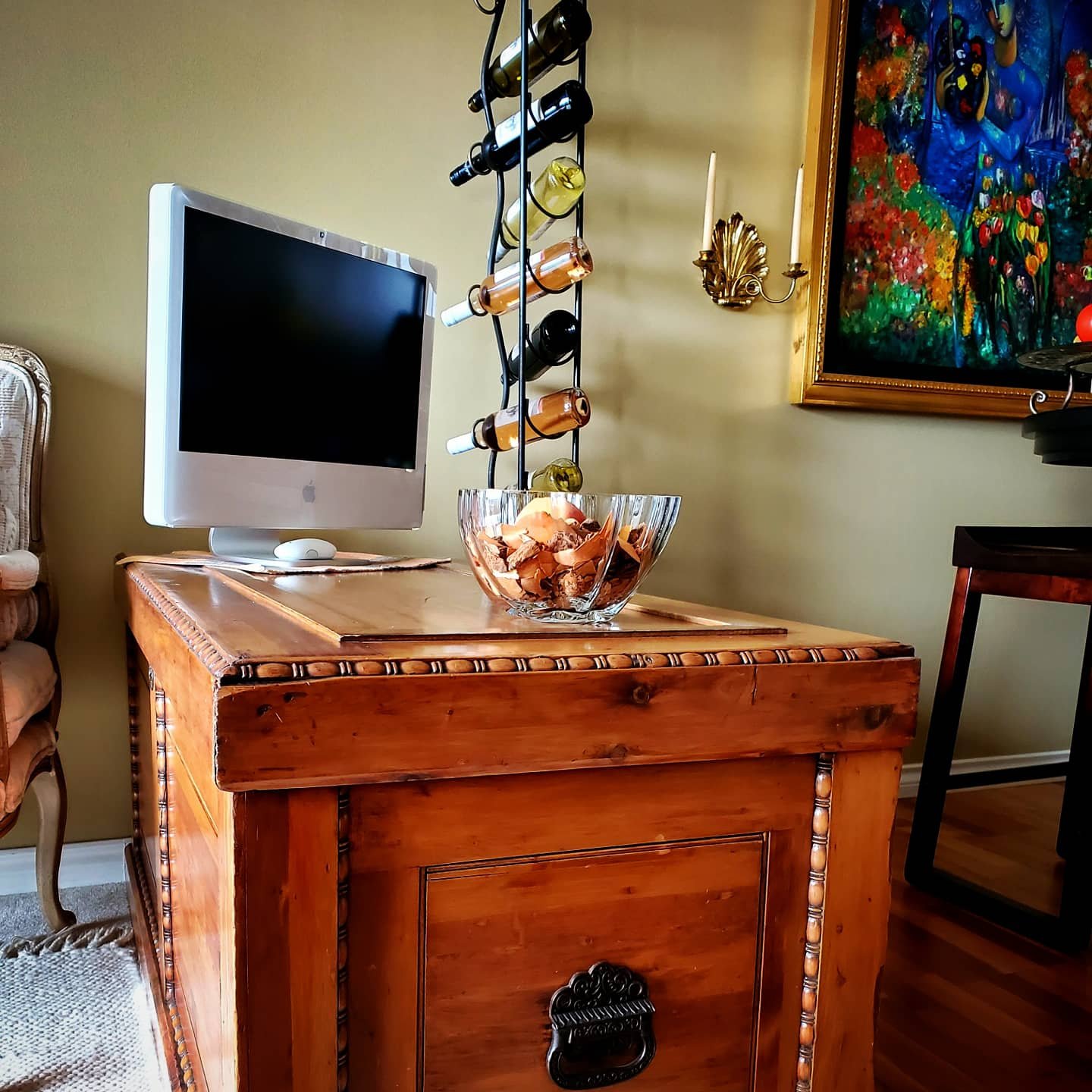 Cottage in the Sky: A chest is versatile and offers an enormous amount of storage.