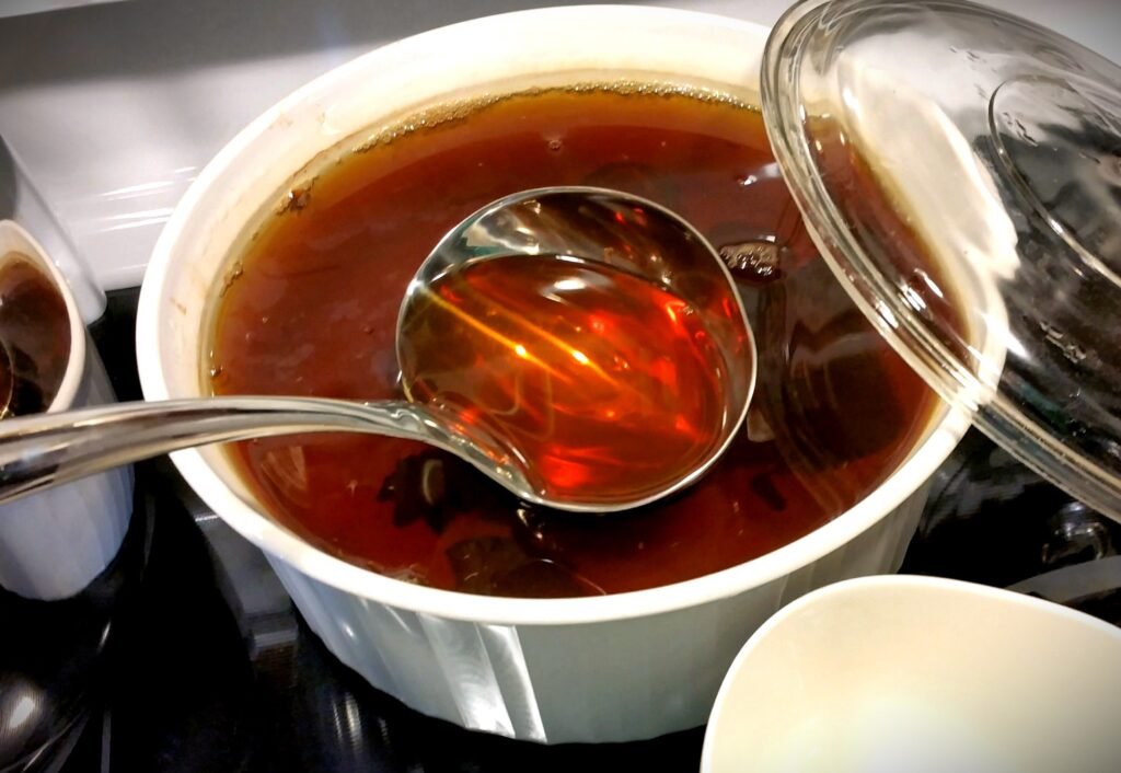 Cottage in the Sky: Spicy tea ready to ladle into your cup