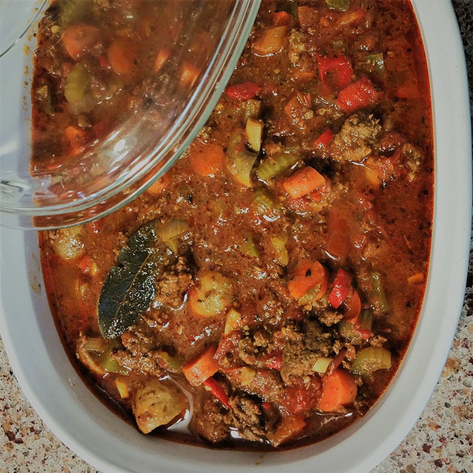 A casserole full of vegetables, beans, and lean meat is super nutritious.