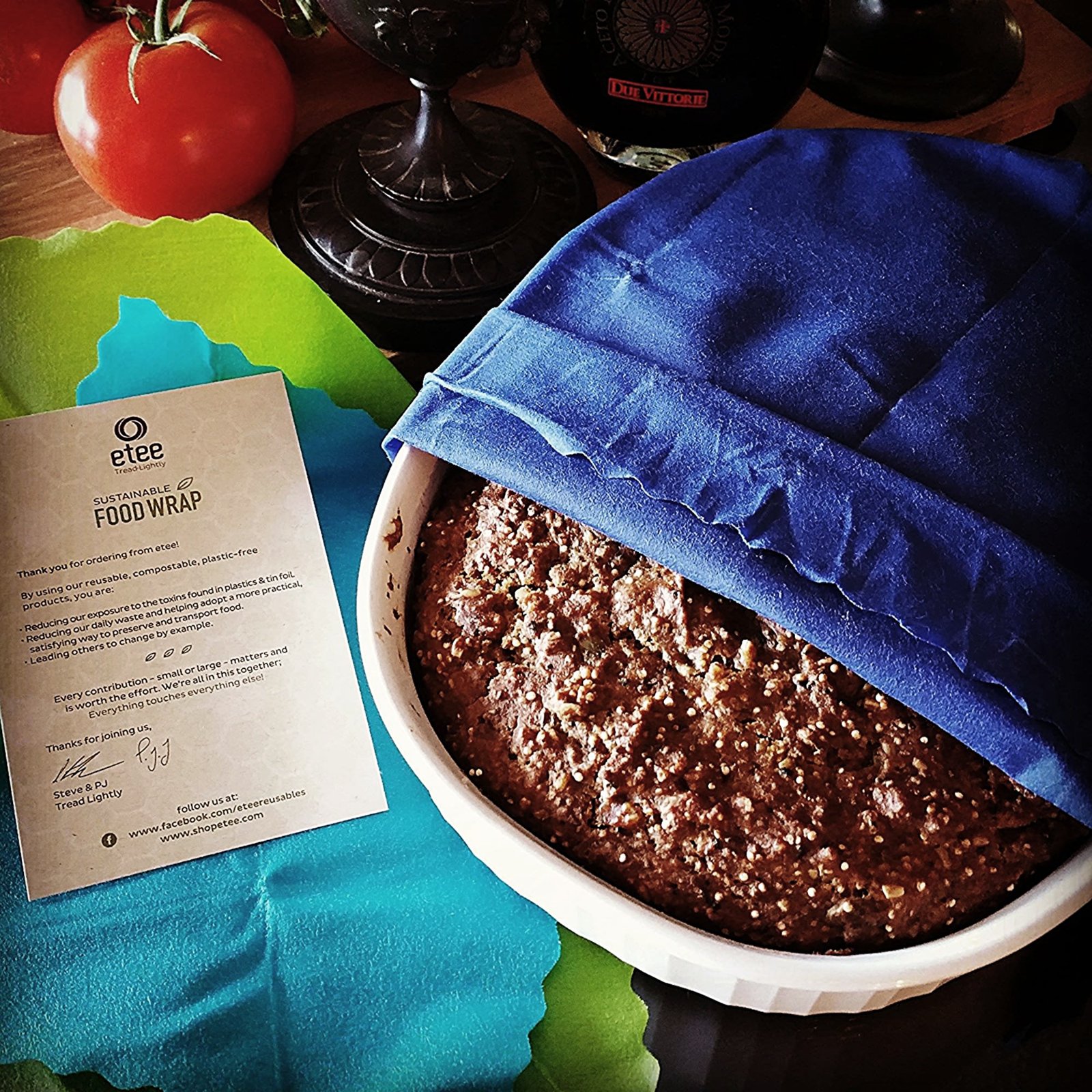 Beeswax food wraps are a reusable, sustainable option that negates the need for plastic wrap.